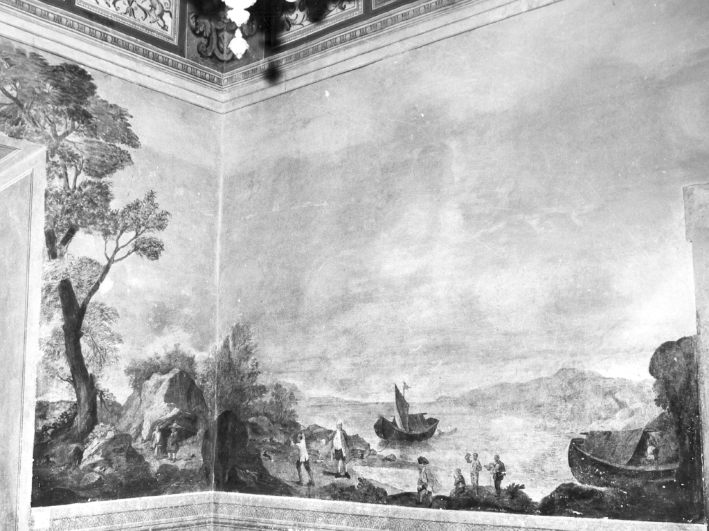 paesaggio (dipinto) di Ghezzi Pier Leone, Simonot François detto Monsù Francesco Borgognone (sec. XVIII)