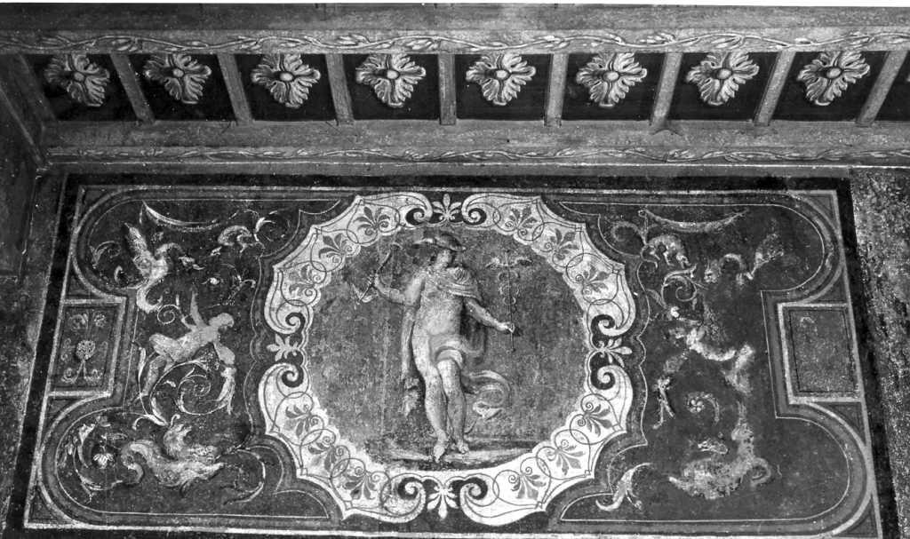 motivi decorativi a grottesche (dipinto) di Luzio Romano (maniera) (sec. XVI)