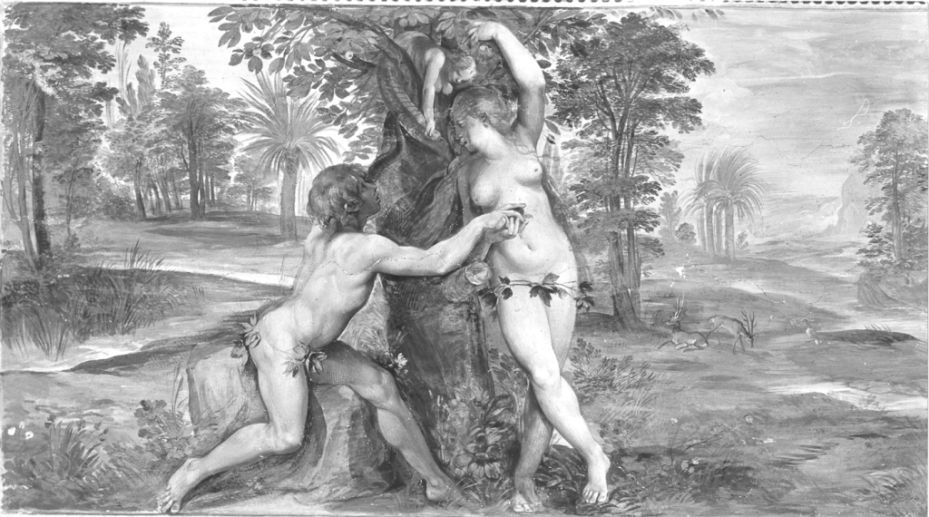 tentazione e caduta di Adamo e Eva (dipinto) di Cesari Giuseppe detto Cavalier d'Arpino (sec. XVII)