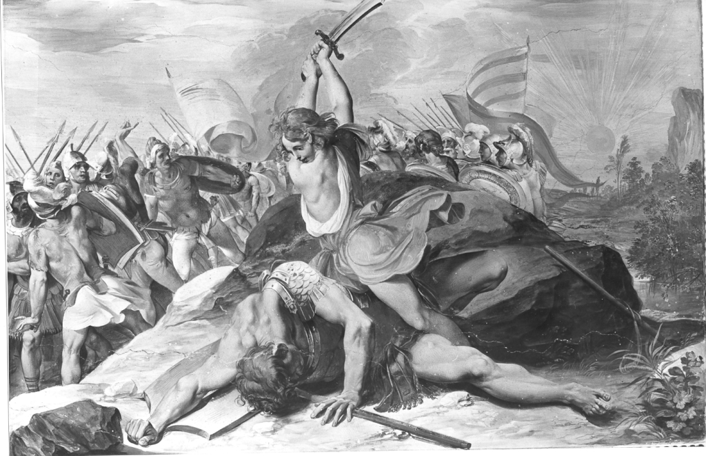 David uccide Golia (dipinto) di Cesari Giuseppe detto Cavalier d'Arpino (sec. XVII)