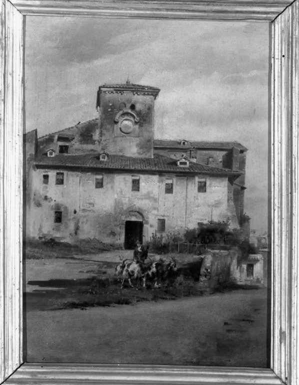 Chiesa dei Quattro Santi Coronati (dipinto) di Donadoni Stefano (fine/inizio secc. XIX/ XX)