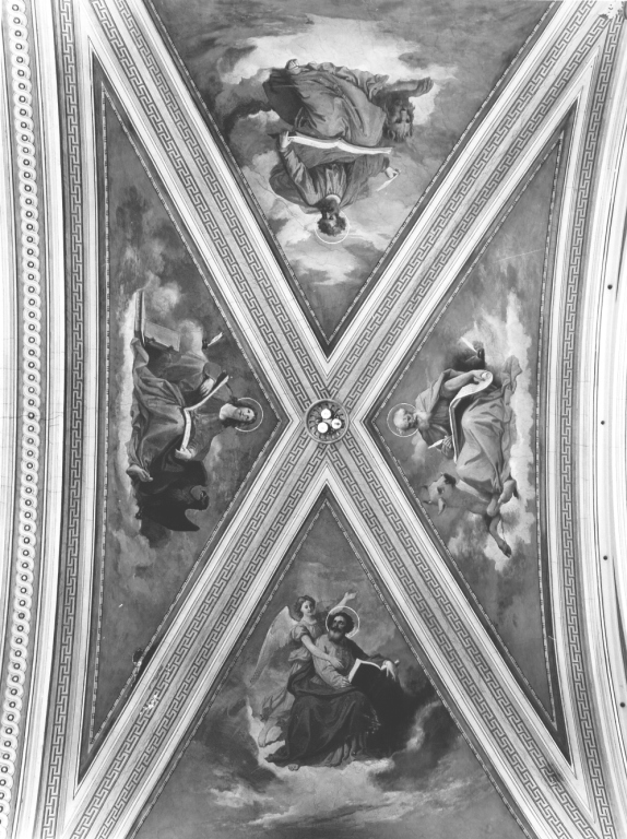 evangelisti e martiri (dipinto, complesso decorativo) di Fontana Luigi (sec. XIX, sec. XX)
