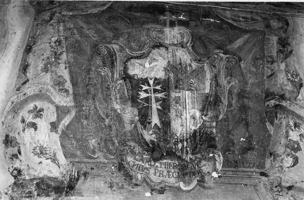 stemma del Commendatore di S. Spirito Girolamo Agucchi (dipinto, complesso decorativo) - ambito romano (prima metà sec. XIX)
