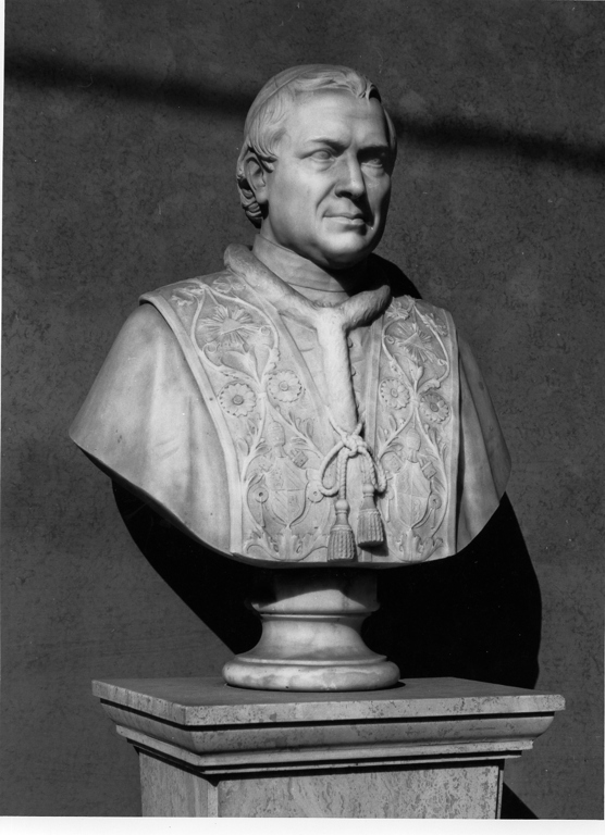 busto ritratto di papa Pio IX (scultura, opera isolata) - ambito romano (seconda metà sec. XIX)