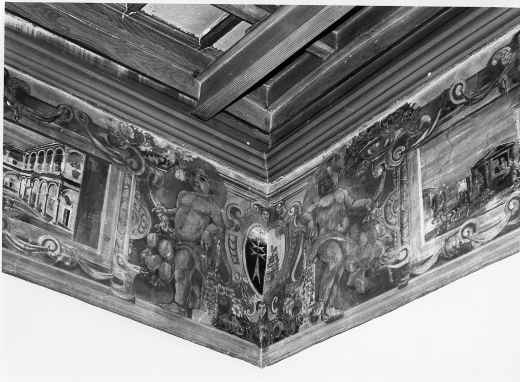 stemma del Commendatore di S. Spirito Bernardino Cirillo (dipinto, serie) - ambito romano (prima metà sec. XVIII)