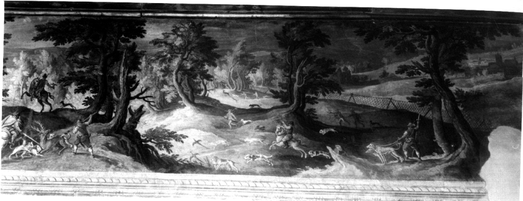 scene di caccia e paesaggi (decorazione pittorica, complesso decorativo) di Brill Paul (sec. XVI)