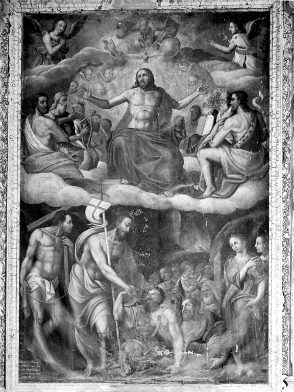 Cristo in gloria e la discesa di Cristo al Limbo (dipinto) - ambito laziale (seconda metà sec. XVI)