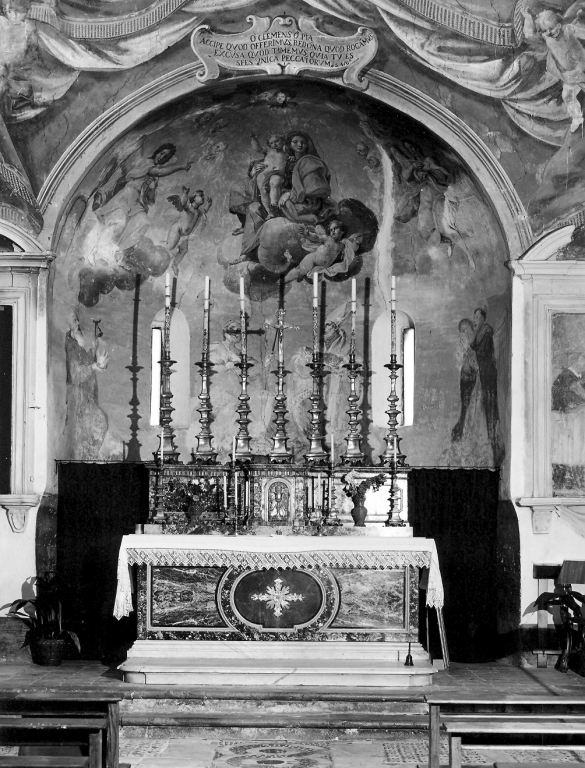 Madonna in gloria e i santi Antonio Abate, Giuseppe, Biagio e Domenico (dipinto) - ambito romano (primo quarto sec. XVIII)