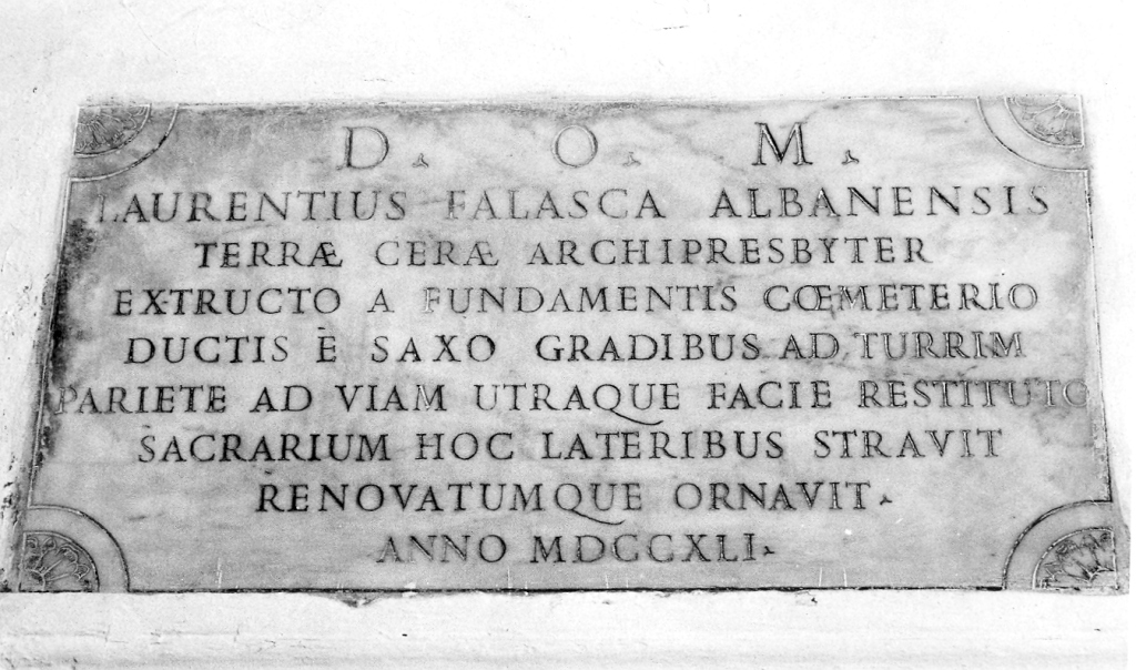lapide commemorativa - ambito laziale (sec. XVIII)