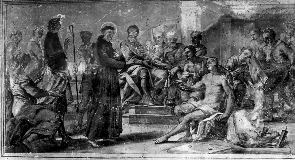 Sant'Antonio che fa risorgere il morto (dipinto) - ambito laziale (sec. XVIII)