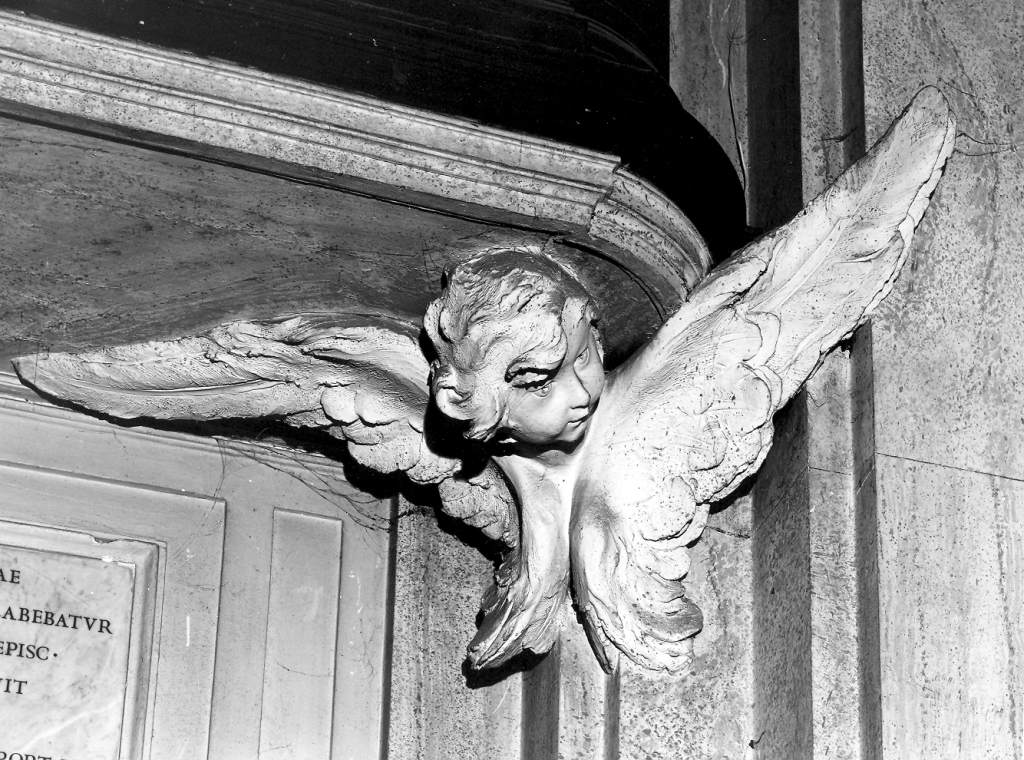 testina di angelo (scultura) - ambito laziale (seconda metà sec. XVIII)