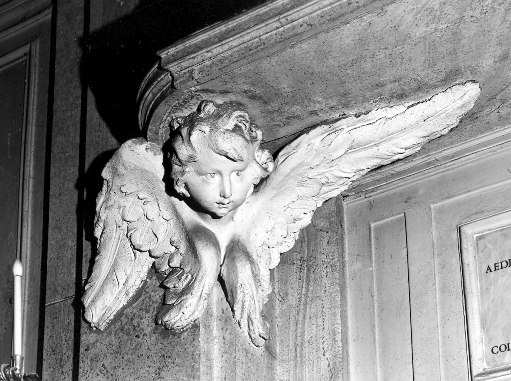 testina di angelo (scultura) - ambito laziale (seconda metà sec. XVIII)