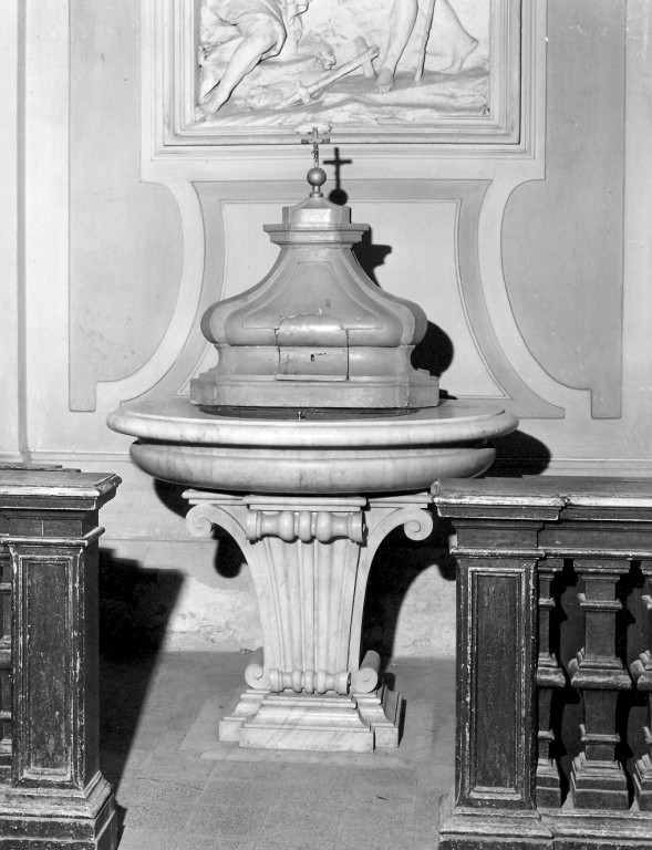 fonte battesimale - ambito laziale (sec. XVIII)