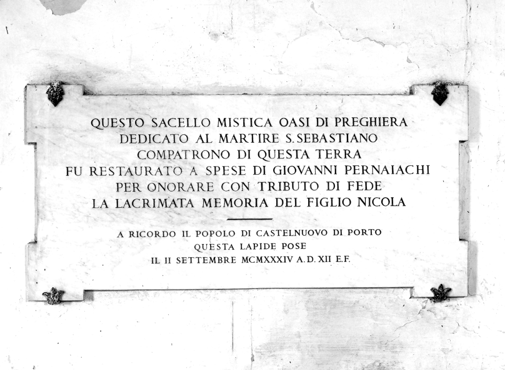 lapide commemorativa - ambito laziale (sec. XX)