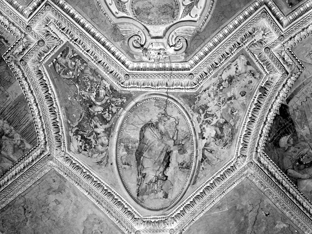 motivi decorativi a grottesche (dipinto) di Zuccari Taddeo (cerchia) (terzo quarto sec. XVI)