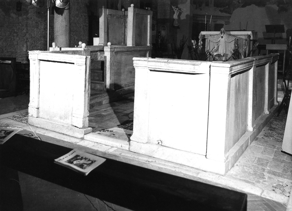 recinto della schola cantorum, elemento d'insieme - ambito romano (sec. XII)