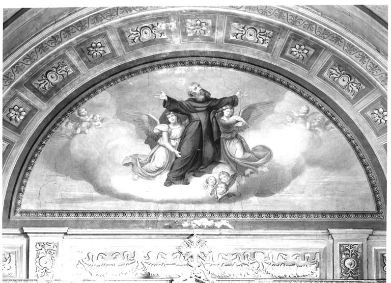 Sant'Egidio in gloria (dipinto, complesso decorativo) di Cianti Michelangelo (attribuito) (sec. XX)