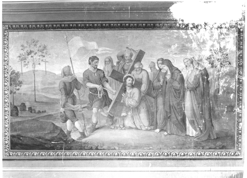 Cristo cade sotto la croce (dipinto, complesso decorativo) di Cianti Michelangelo (attribuito) (inizio sec. XX)