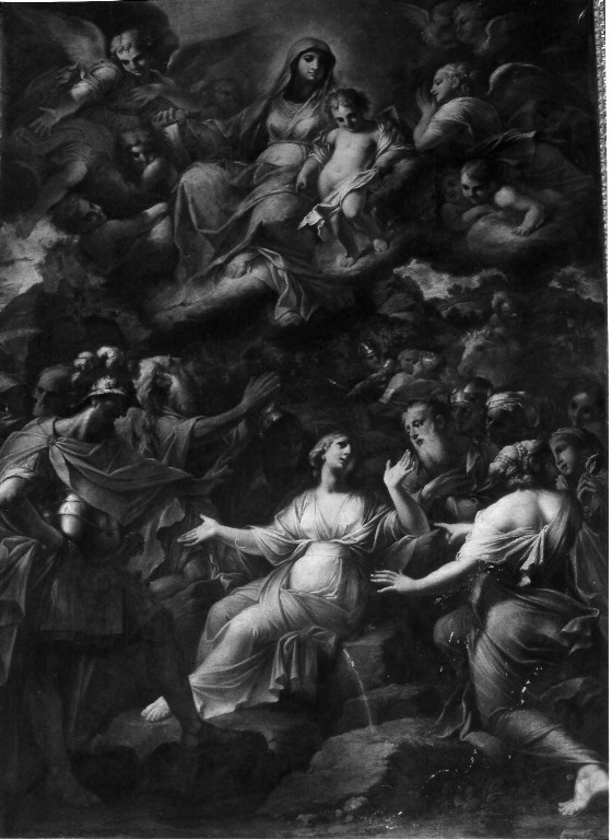Miracolo della Madonna di Monserrato (dipinto) di Rosa Francesco (attribuito) (sec. XVII)