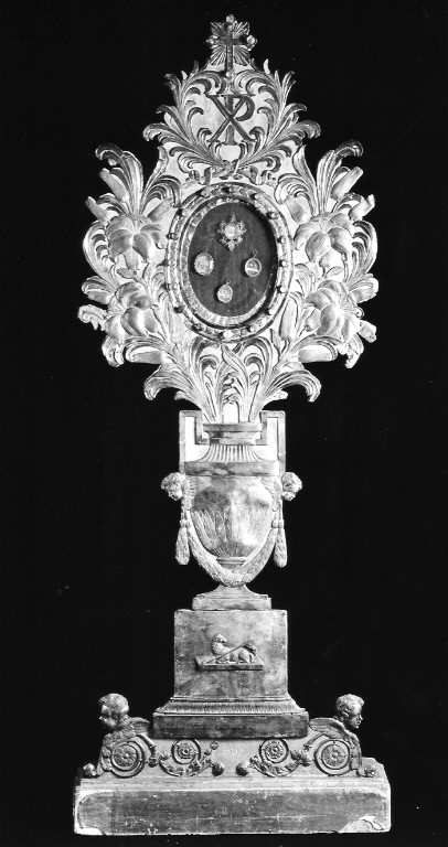 reliquiario - a ostensorio di Belli Pietro (attribuito) (prima metà sec. XIX, sec. XX)