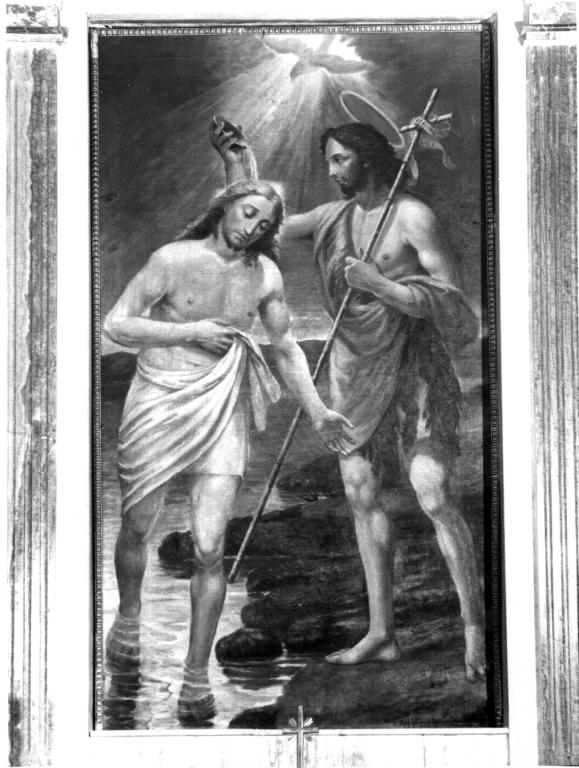 battesimo di Cristo (dipinto) di Del Vecchio Aronne da Manfredonia (sec. XX)