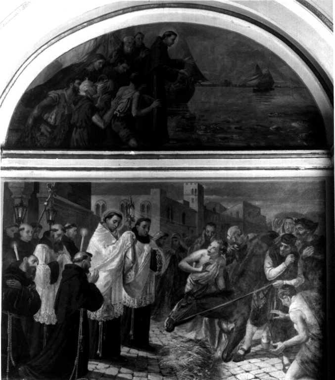 episodi della vita di Sant'Antonio da Padova (decorazione pittorica) di Del Vecchio Aronne da Manfredonia (sec. XX)