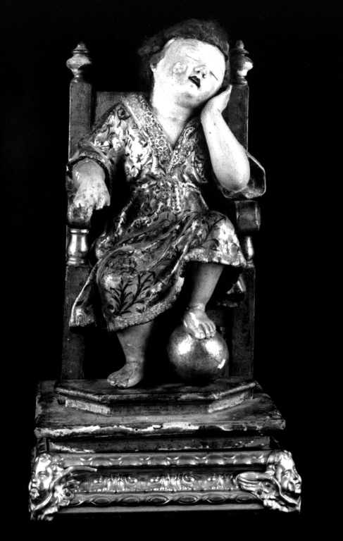 Gesù Bambino dormiente sulla sedia (statua) - ambito veneziano, ambito napoletano (sec. XVIII)