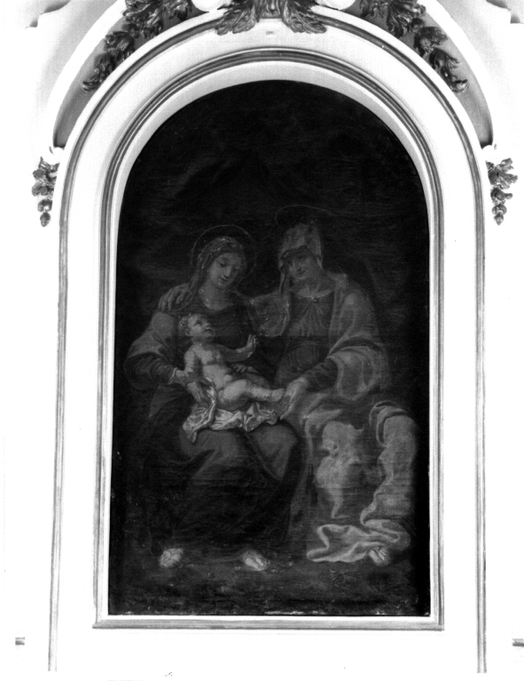 Madonna con Bambino e Sant'Anna (dipinto) di Maratta Carlo (maniera) (secondo quarto sec. XVIII)