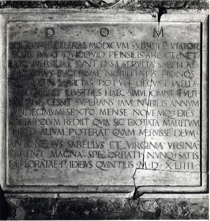 lapide tombale - bottega Italia centrale (secondo quarto sec. XVI)