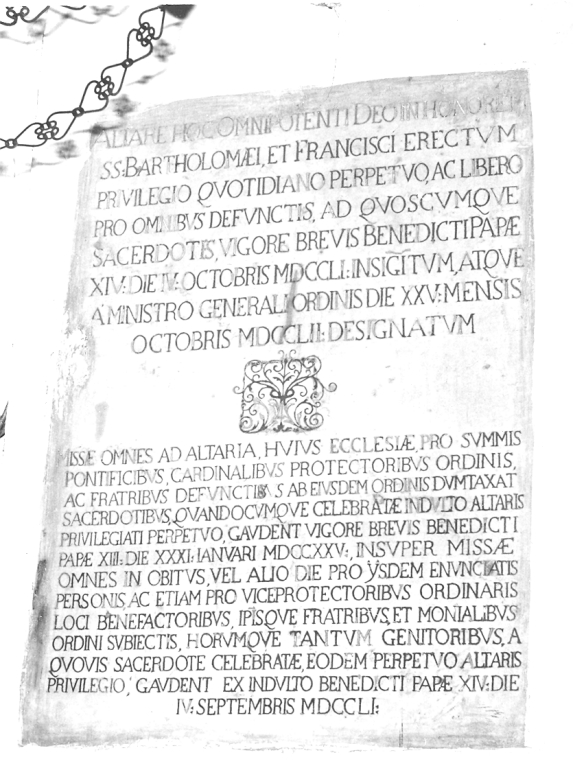 lapide - bottega laziale (sec. XVIII)