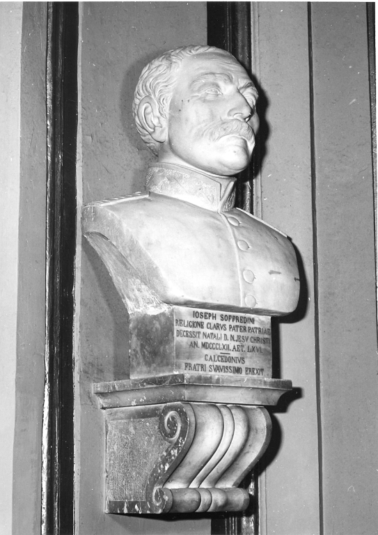 busto ritratto di Giuseppe Soffredini (scultura) - ambito laziale (sec. XIX)