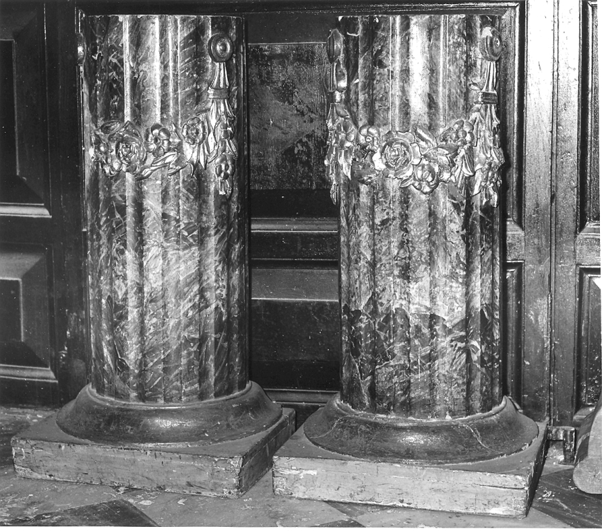 colonna, coppia - bottega laziale (seconda metà sec. XIX)