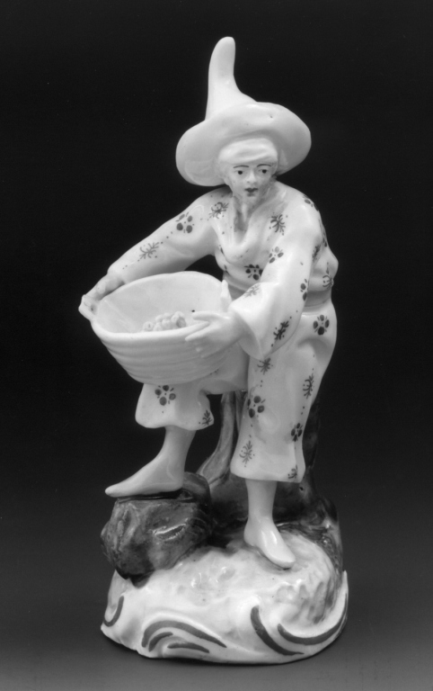figura maschile (statuetta) di Luck Karl Gottlieg - manifattura di Frankenthal (sec. XVIII)