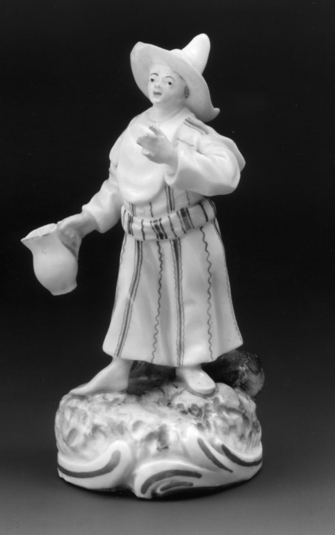 figura maschile (statuetta) di Luck Karl Gottlieg - manifattura di Frankenthal (sec. XVIII)