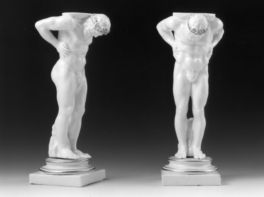 telamone (statuetta) - manifattura di Nymphenburg (fine/inizio secc. XIX/ XX)