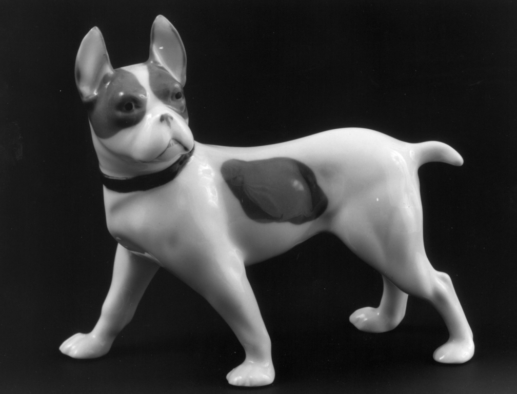 bulldog (statuetta) - manifattura di Nymphenburg (fine/inizio secc. XIX/ XX)