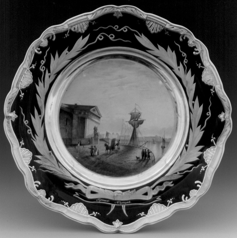 piatto - manifattura di San Pietroburgo (secondo quarto sec. XIX)