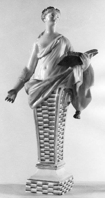 Erma con busto muliebre della Poesia (statuetta) - manifattura di Meissen (sec. XVIII)