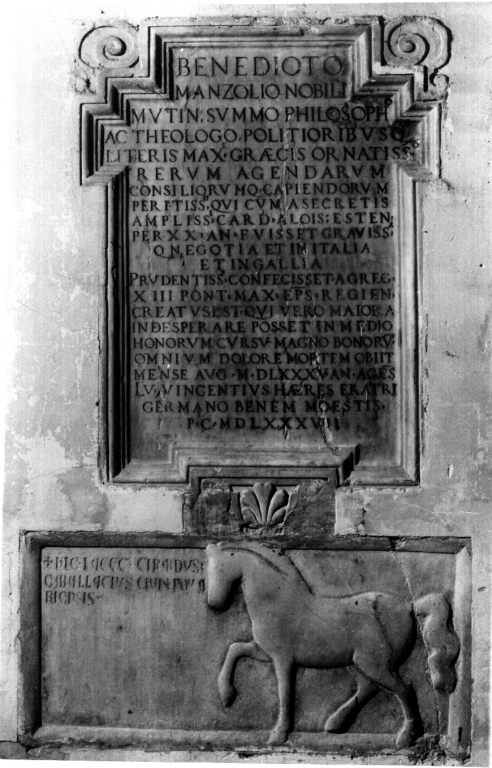 lapide tombale - ambito laziale (sec. XVI)