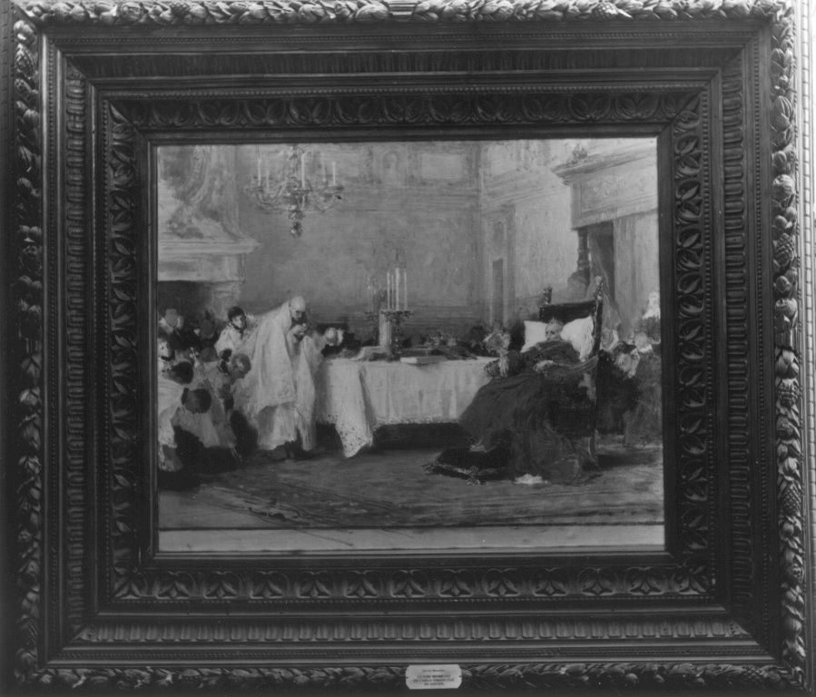 ultimi momenti di Carlo Emanuele di Savoia (dipinto) di Barabino Nicolò (sec. XIX)