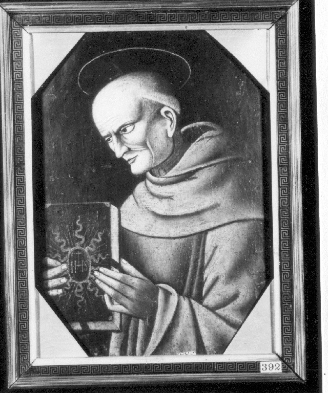 San Bernardino da Siena (dipinto) di Crivelli Carlo (scuola) (fine sec. XV)