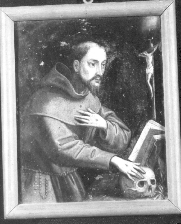 San Francesco d'Assisi in preghiera (dipinto) di Carracci Ludovico (scuola) (inizio sec. XVII)