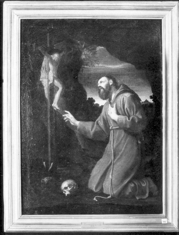 San Francesco d'Assisi in preghiera (dipinto) di Gessi Giovan Francesco (attribuito) (sec. XVII)