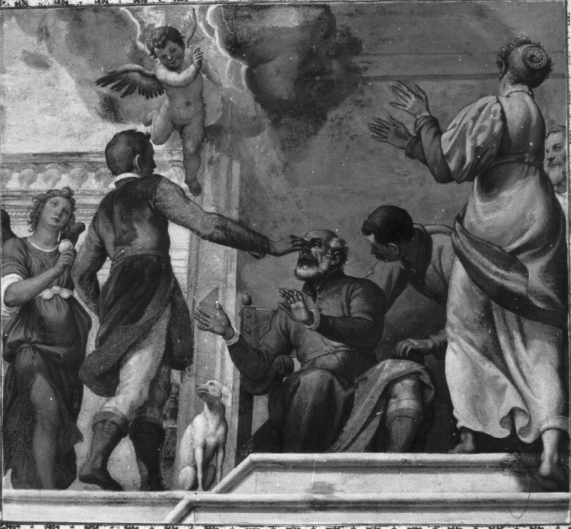 Tobia ridona la vista al padre (dipinto) di Cresti Domenico detto Passignano (inizio sec. XVII)
