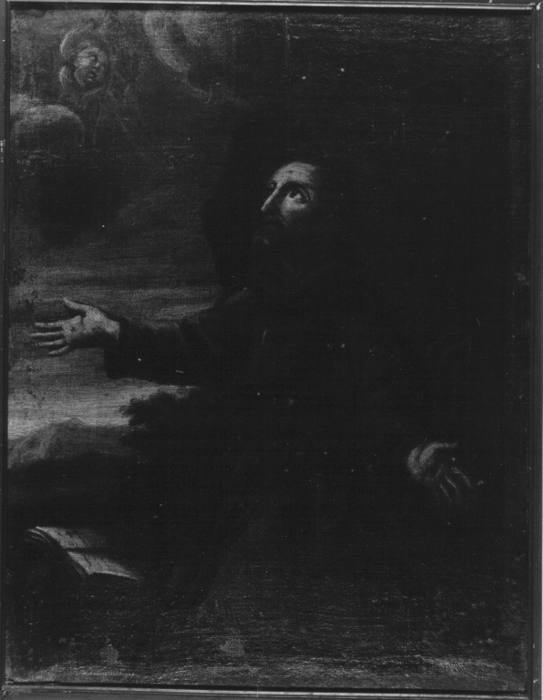 San Francesco d'Assisi riceve le stimmate (dipinto) - ambito Italia centrale (sec. XVIII)