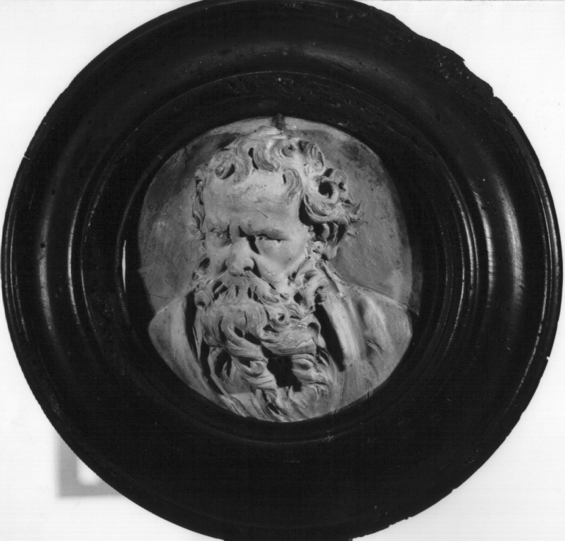 testa di apostolo (rilievo) - ambito romano (fine sec. XVII)