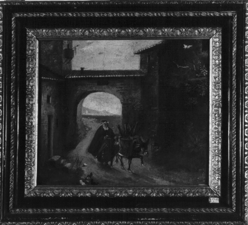 frate cercatore cappuccino a Tivoli (dipinto) - ambito Italia meridionale (metà sec. XIX)