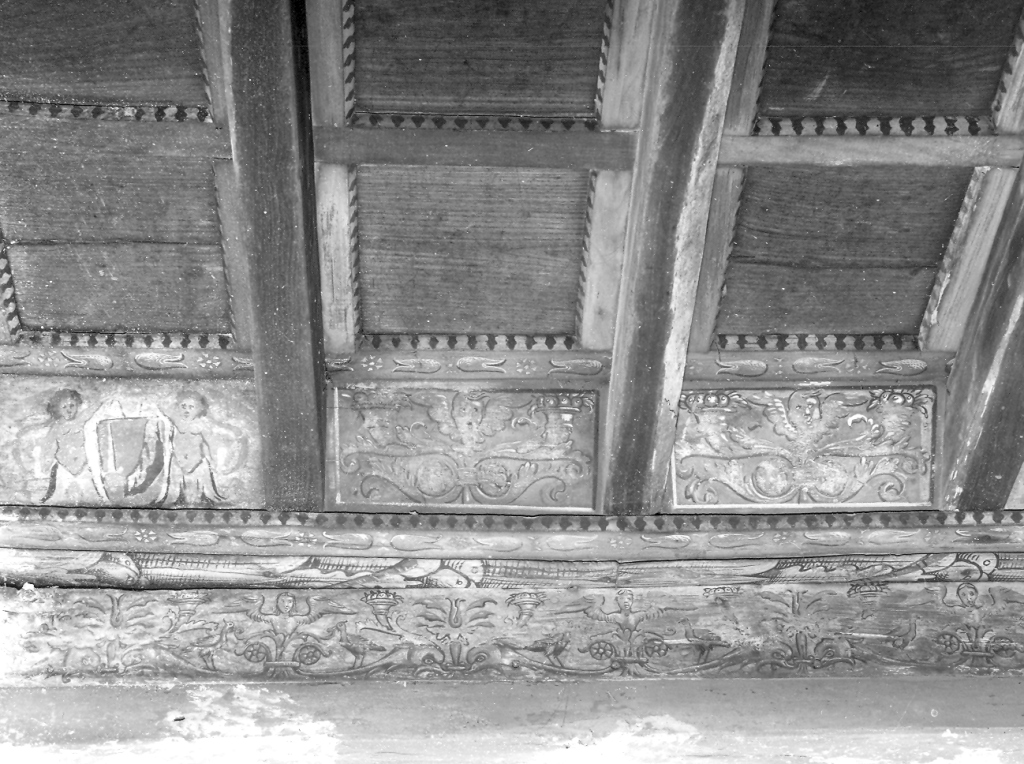 soffitto a cassettoni - ambito romano (secc. XV/ XVI)