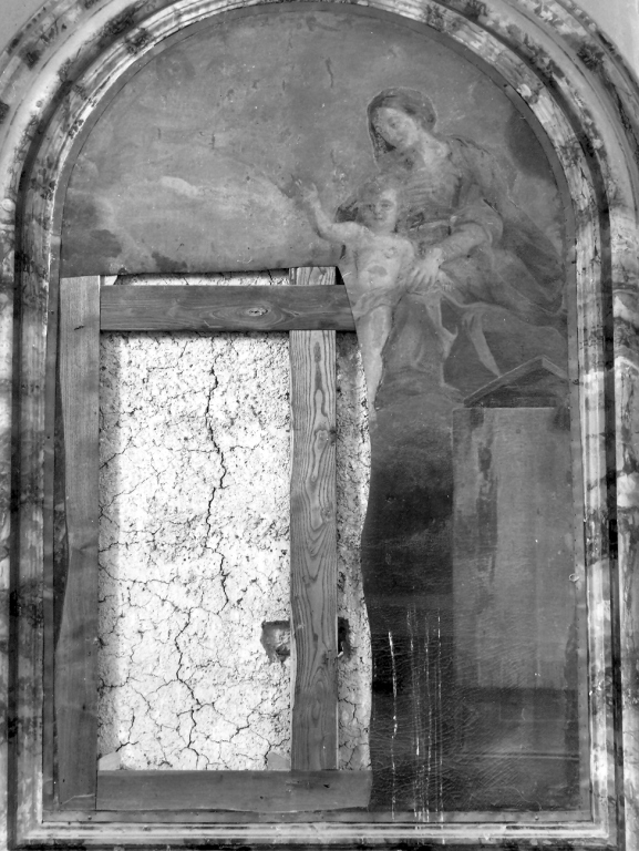 Madonna con Bambino (dipinto, frammento) - ambito romano (ultimo quarto sec. XVII)