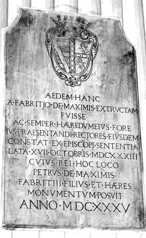 lapide commemorativa - ambito laziale (sec. XVI)